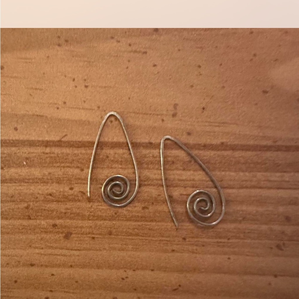 Elegant Silver Spiral Earrings